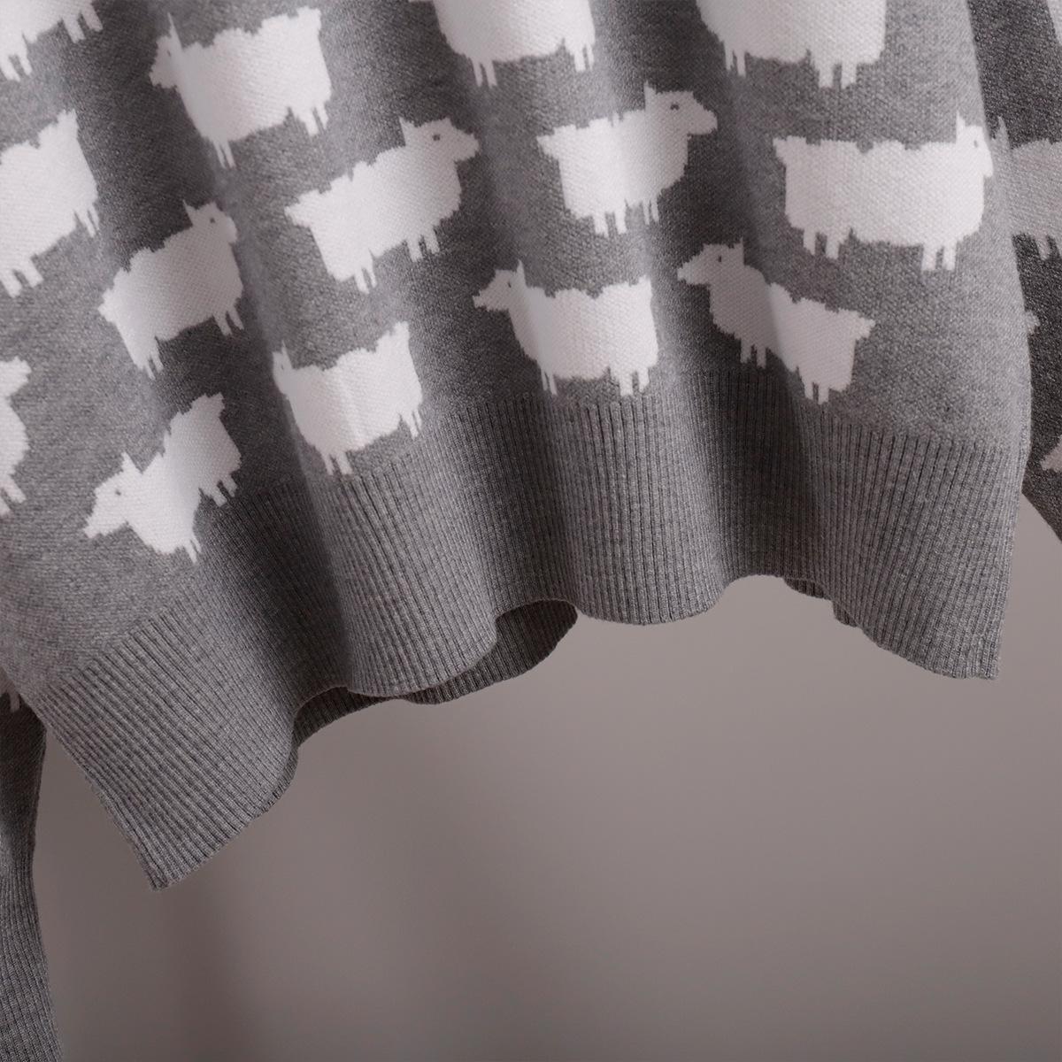 Круглый вырез альпака принтованный свитер осень и зима новый женский свободный — фото 16