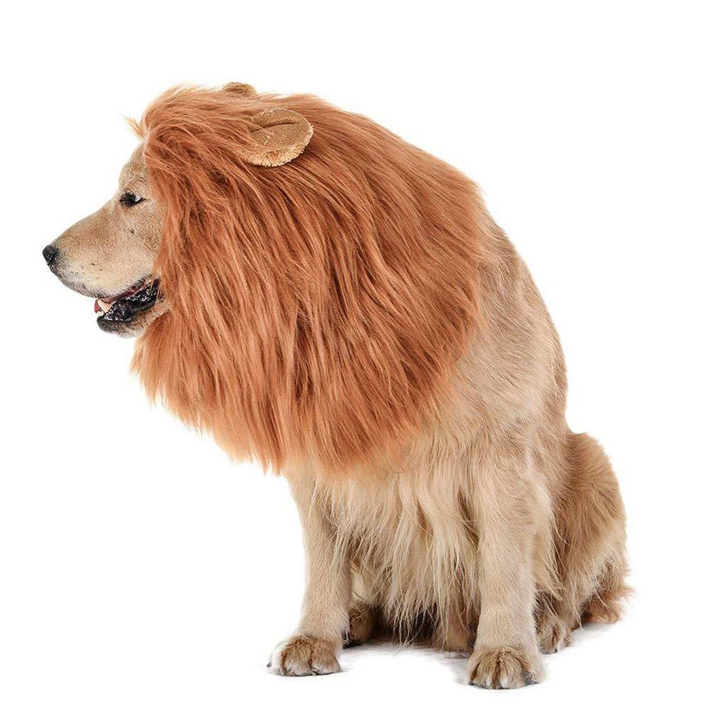 Dog wigs medium and large dog accessories pet dog wigs (With tail)