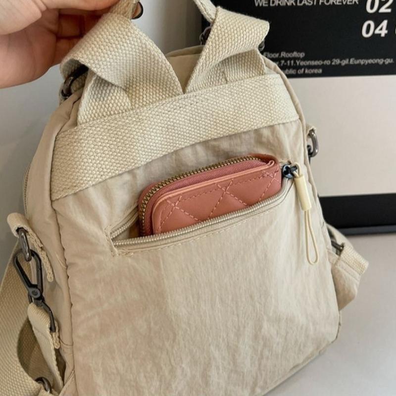 Large Capacity Commuting Travel Backpack Women Oxford Cloth Single Shoulder Bag Fashionable Versatile Handbag Multifunctional Pportable Crossbody Bag