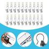 62KD 60Pack Metal Curtain Rails Hooks Gliders for Shower Curtain Home Decors for Curtain Track Rails for Home Offices Use