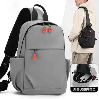 Ny herrbröstväska Multifunktionell utomhus sport- och fritid axelväska ryggsäck crossbodyväska trendig mode herrväska