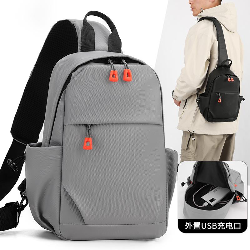 New Men's Breast Bag Multifunctional Outdoor Sports and Leisure Shoulder Bag Backpack Crossbody Bag Trendy Fashion Men's Bag