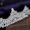 Drop Shipping Cubic Zircon Wedding Tiara Exquisite Bridal Hair Accessories Anniversary Crowns for Women BC5534 Corona Princesa