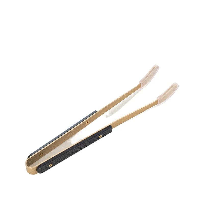 New Chinese Style Brass Tea Clipper 6 Gentleman Tea Ceremony Brass Wood Combination Tea Clipper Tea Tweezers Home Goods
