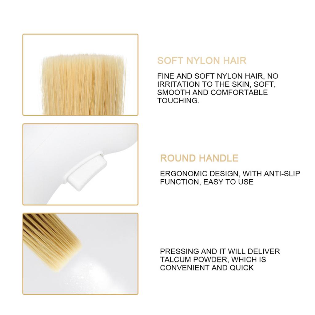 Soft Hair Neck Duster Hairdressing Powder Storage Styling Dust Cleaning Brush