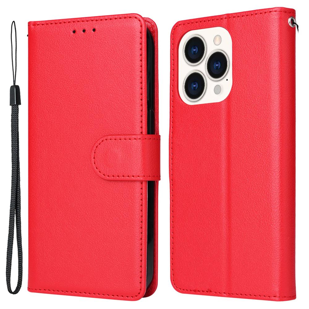 For iPhone 15 Pro PU Leather Wallet Cell Phone Stand Case Card Holder Shockproof Phone Cover
