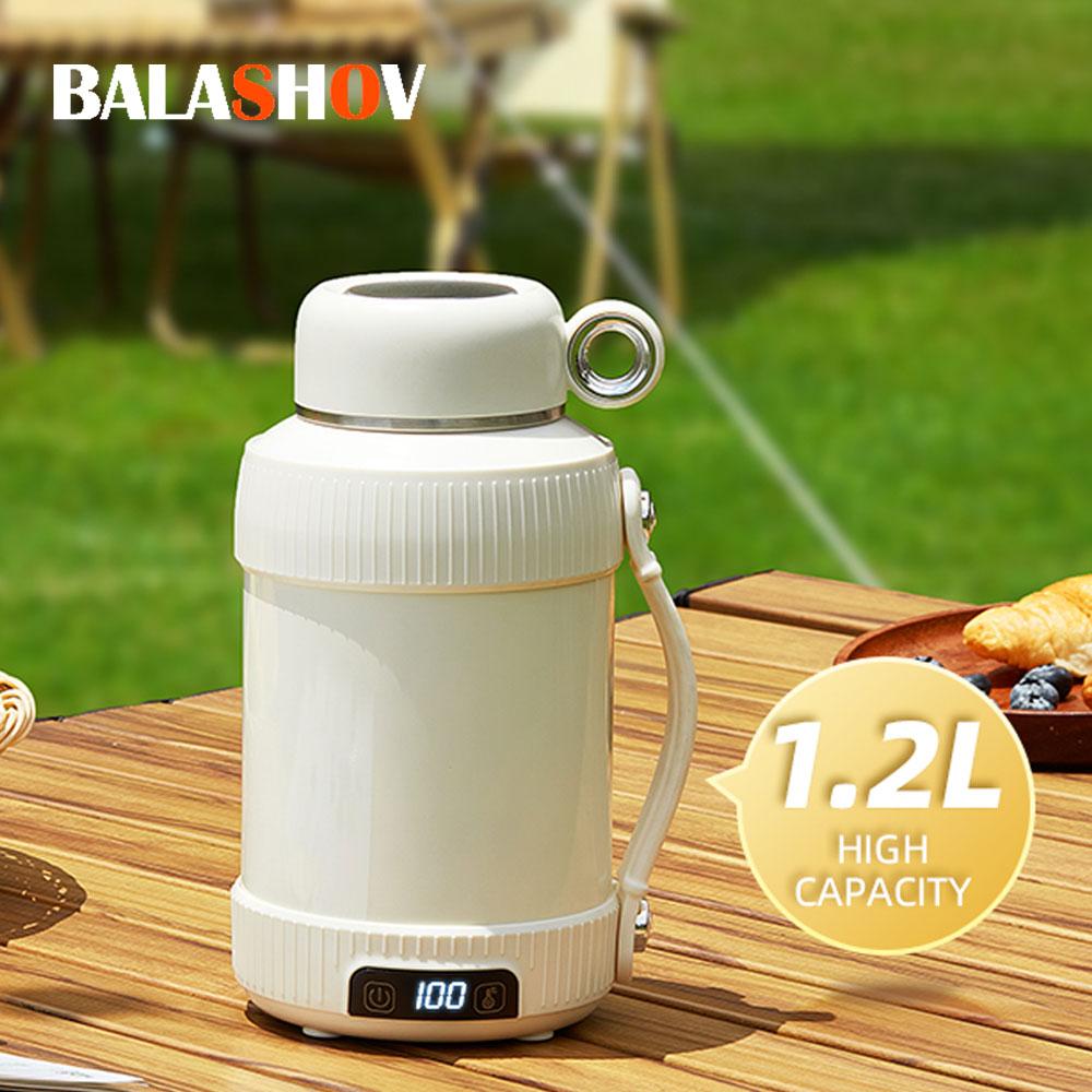 

Mini Electric Kettle Water Thermal Portable Heating Boiler Travel Stainless Steel Tea Coffee Milk Boiling Bottle Health Pot EU белый