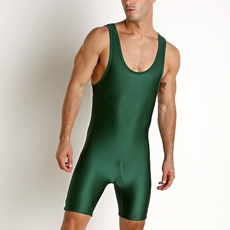 Mens Compression Wrestling Singlet Weightlifting Training Competition Swimwear