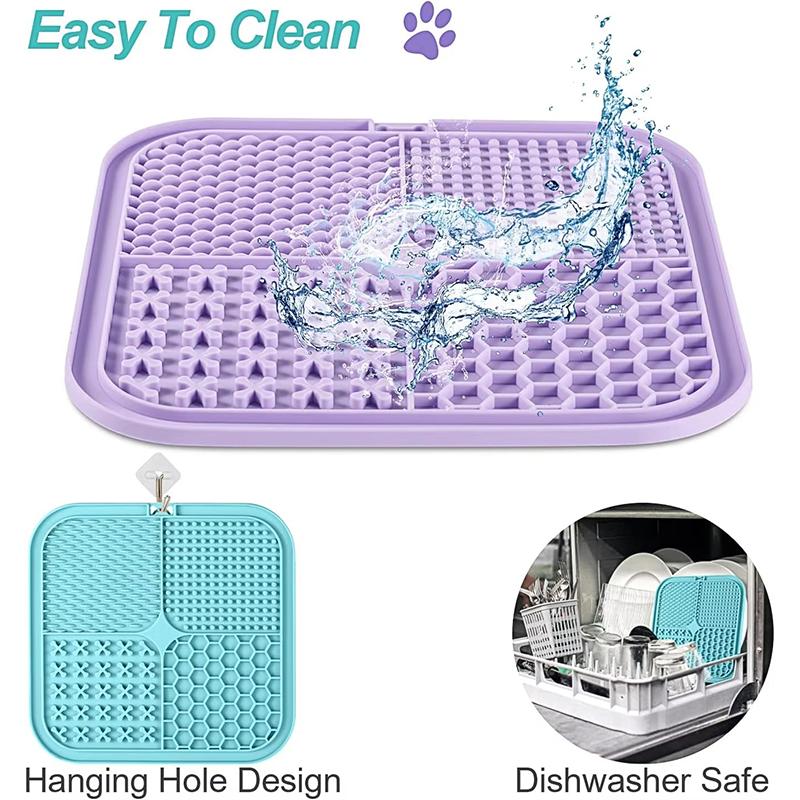 Pet Licking Plate, Slow Food Plate, Licking Pad, Silicone Pet Slow Food Tableware Bowl, Suction Cup, Dog Licking Pad, Slow Food