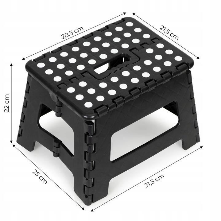 Stołek Stołeczek Składany Taboret Taborecik Plastikowy Tworzywo 22 Cm 120Kg