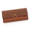 Ladies Pu Wallet Long Style Card Organizer With Snap Button For Daily Carry