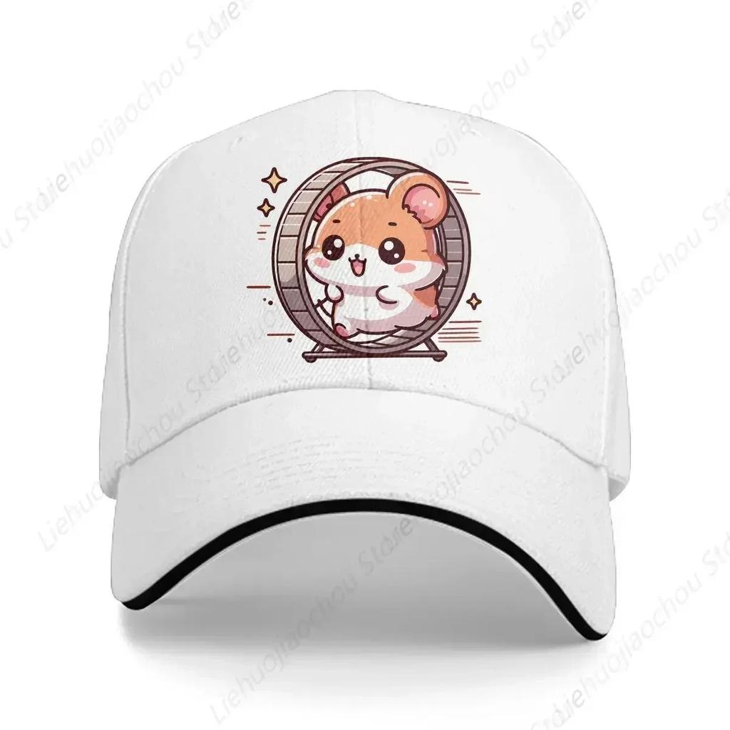 Washed Unisexs Baseball Cap Go Speed Sports Snapback Caps Dad Hat Cute Hamster Animal Golf Hats