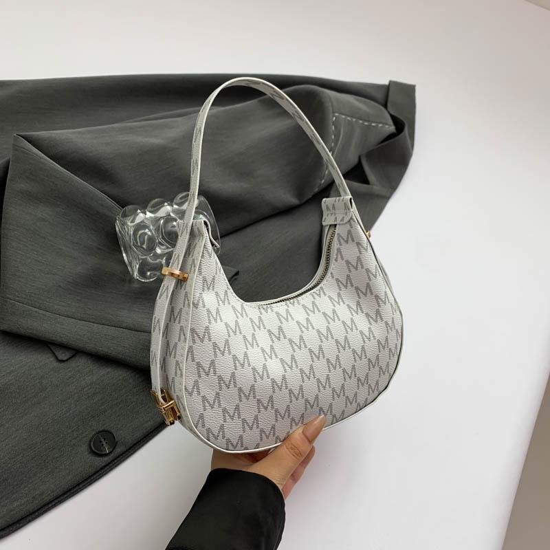 

Повсякденна сумка жіноча літня 2024 нова іноземна модна сумка через плече трендова повсякденна сумочка ретро сумка під пахву білий