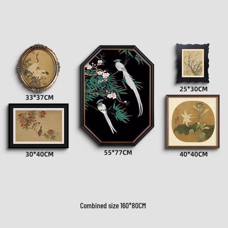 New Chinese Style Living Room Wall Art Set