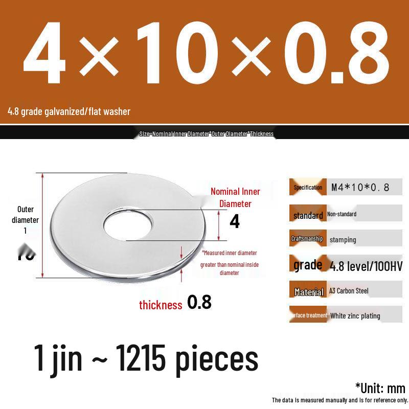 Galvanized Extra Large Thickened Metal Flat Washer (M6-M16)