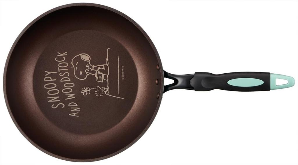 Skater Snoopy Frying Diamond-Coated Pan, 26cm, Induction/Gas Compatible, AFP26-A