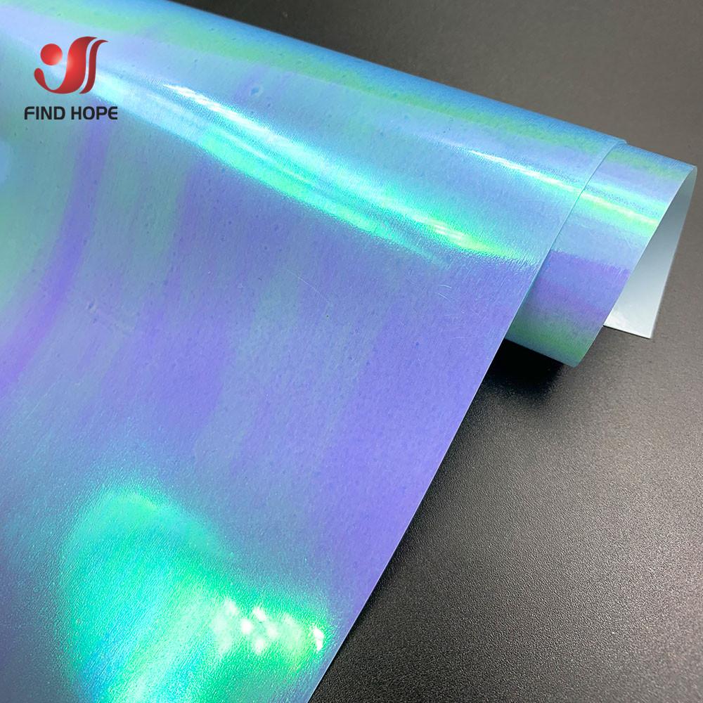 Holographic Iridescent Heat Transfer Vinyl Iron-on HTV Printing Clothing for cut DIY Christmas Decor 30*25cm/50cm