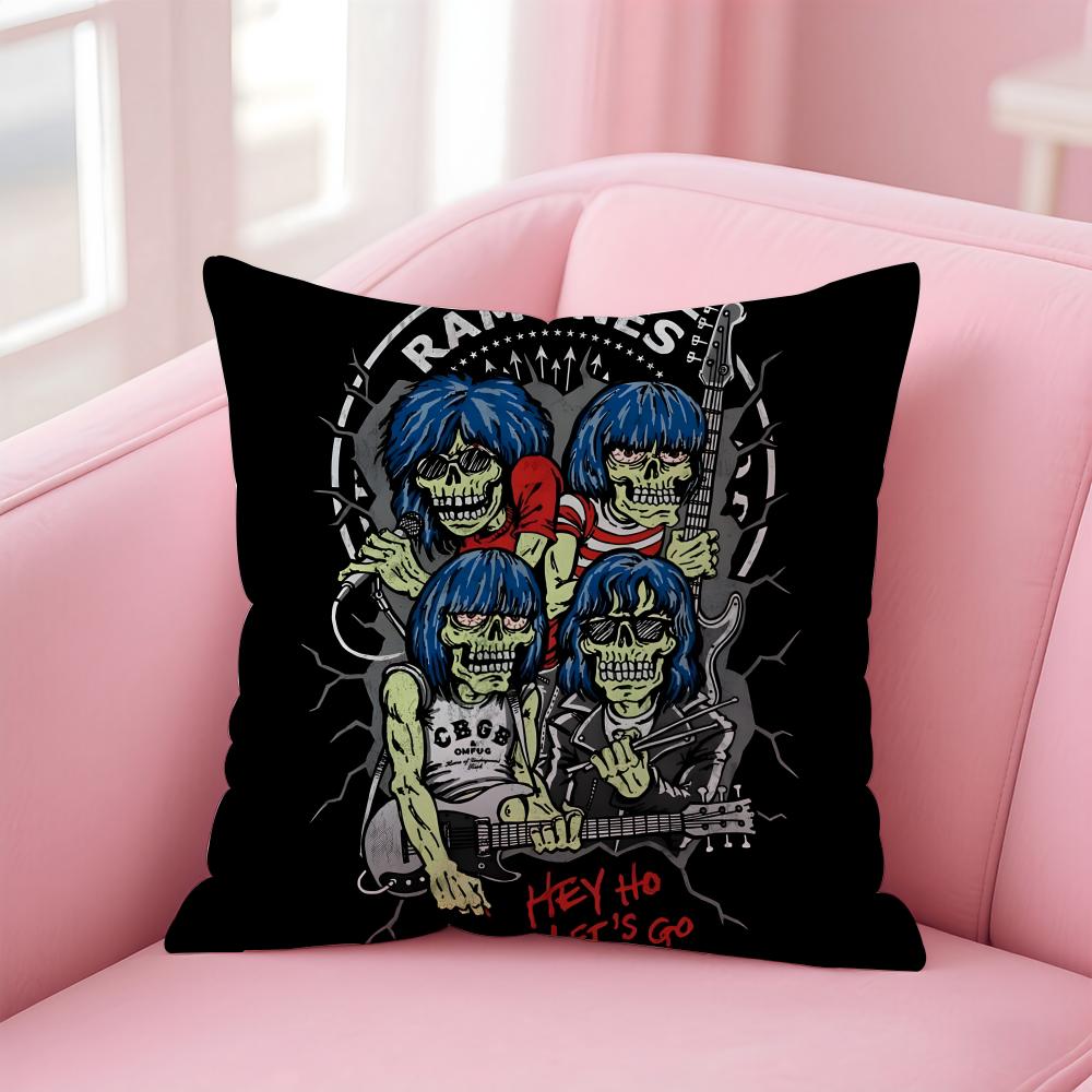 

Band R-Ramones Cushion Cover Comfortable Reversible Pillow Cover Ideal for Car Sofa Bedroom & Beyond 12x12Inch
