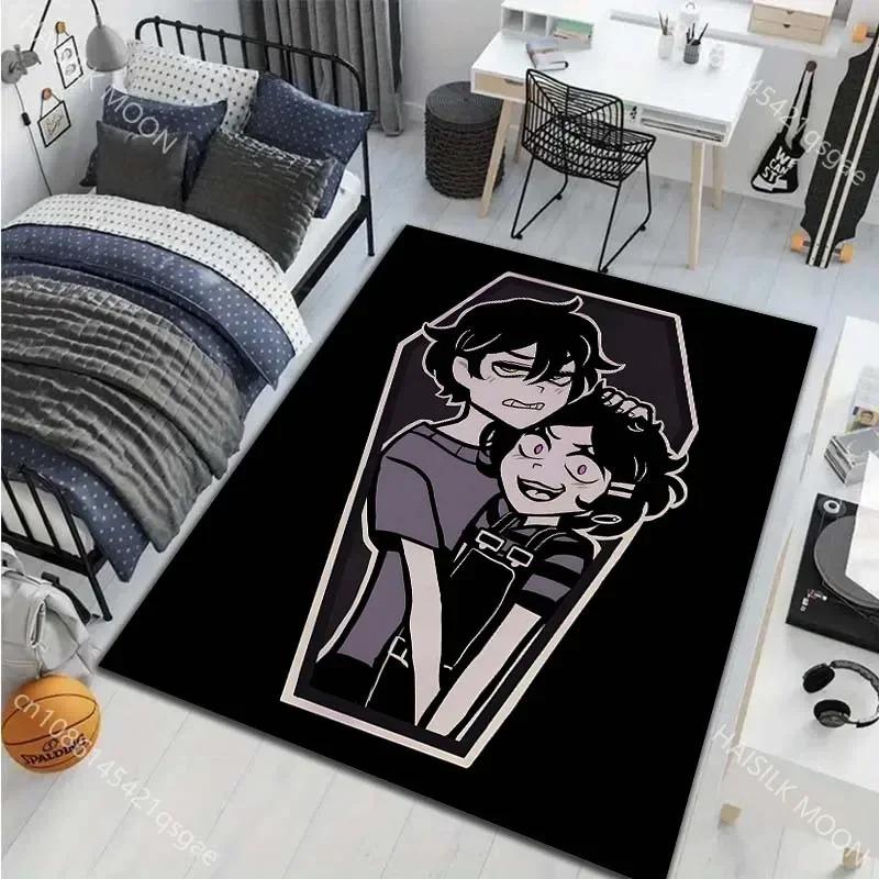 Anime Character Carpet Mat Rug Home Decoration Gothic Style The Coffin of Andy and Leyley Non-Slip Floor Mat Rugs for Bedroom