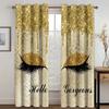 Pink Blue Yellow Eyelash Eyes Thin Shading Curtain for Living Room 2Pieces Kids Bedroom Children WindowsBathroom Decor Hooks