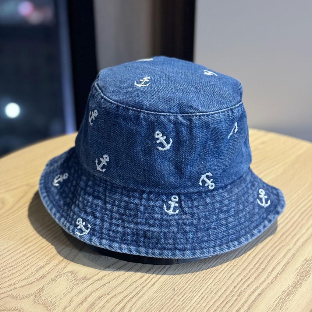 New casual fashion washed denim embroidered fisherman hat for women, Korean version, sweet, unique, and super stylish hat2026Tide