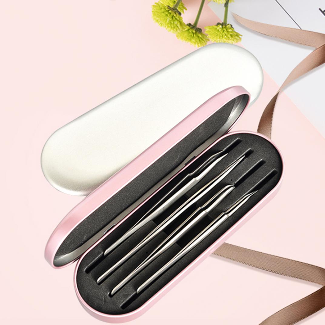 

Профессиональный ящик для хранения наращивания ресниц, пинцет, органайзер, чехол для макияжа, инструмент серебряный