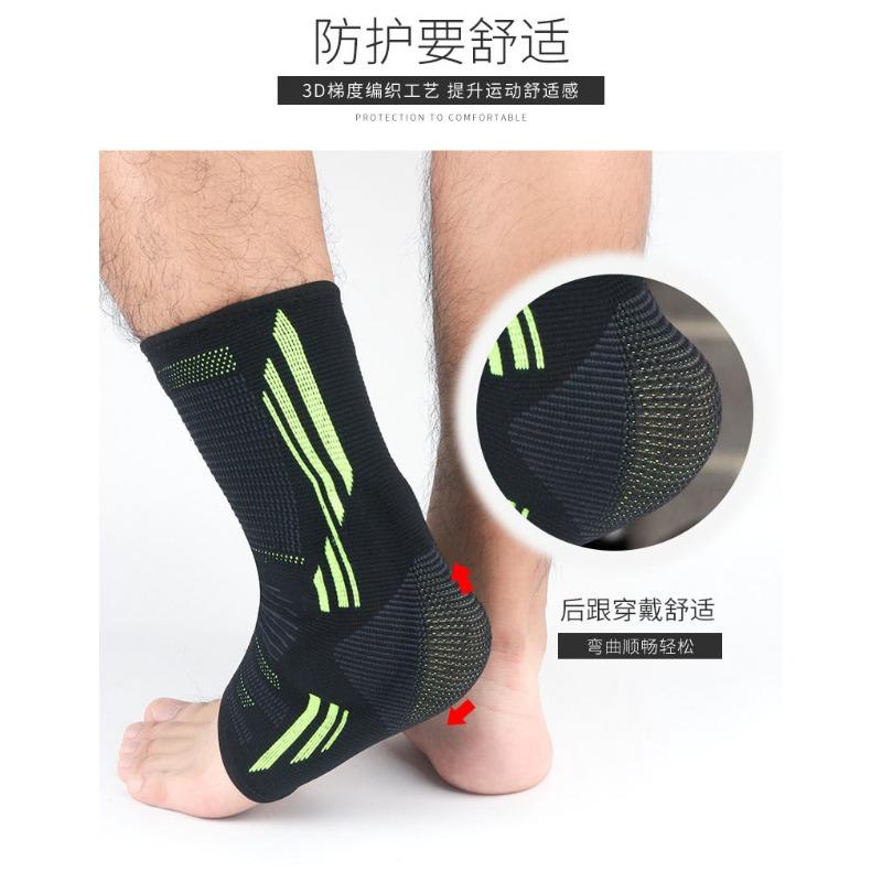 Breathable Silicone Anti Sprain Ankle Support Sleeve For Basketball Football Hiking Fitness