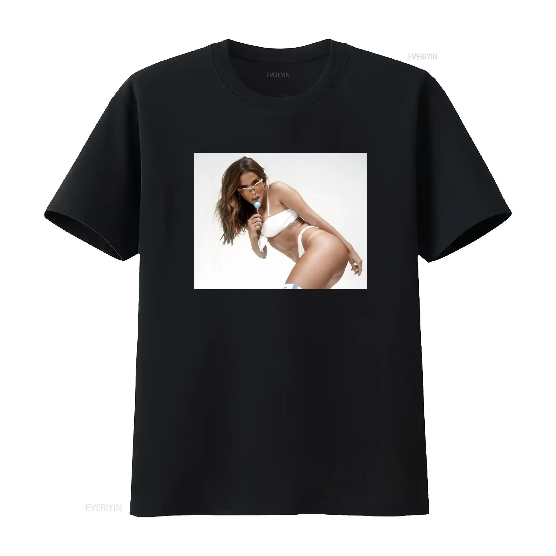 

Anitta Sexy Music Video Inspired Rve De Favela Fan Black T Shirt Trendy and Stylish for Lovers vintage Washed Comfortable - M... S разноцветный