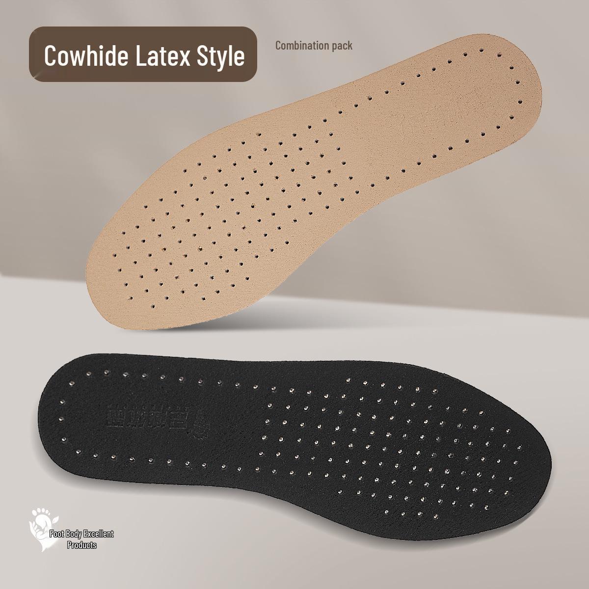 

Breathable Sweat-Wicking Deodorant Leather Shoes with Soft Shock-Absorbing Latex Insole for Long-Lasting Comfort 41-42 [Trimmable]