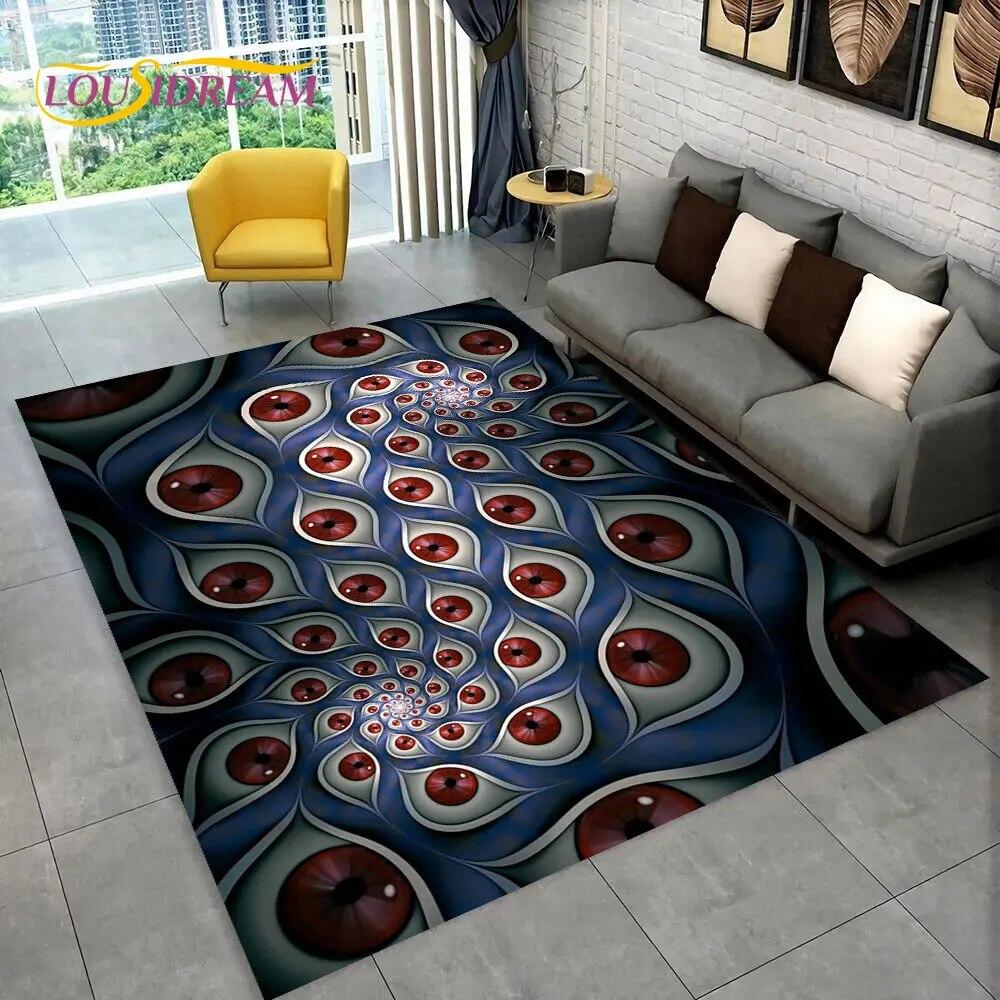 Nazar Evil Eye Tree of Life Area Rug,Carpet for Home Living Room Bedroom Sofa Doormat Kitchen Decor,kids Play Non-slip Floor Mat