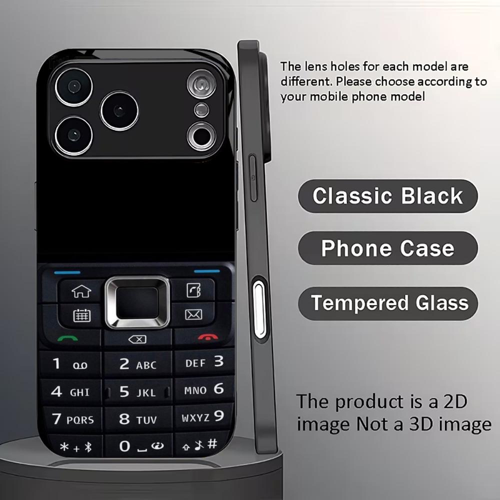 Retro Mobile Phone Bestseller Protect New Exquisite PhoneCase Glass PhoneCase for iPhone 17 16 15 14 13pm Pro Plus Dropresistant