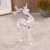 1Pc  Deer Figurines Desktop Ornament Transparent Elk Reindeer Sculpture
