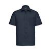Russell Collection Mens Poplin Easy-Care Short-Sleeved Formal Shirt