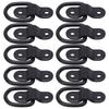 10 Sätze Zurrösen Multifunktionale Hochfeste Oberflächenmontage D-Ringe für Sicheres Sichern von Ladung Schwarz