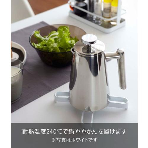 Yamazaki Jitsugyo Pot Mat, Black, Approx. W13.5 x D13.5 x H2cm, Tower 2251