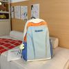 Schoolbag large-capacity contrasting color student schoolbag 1011 winter new trendy Korean version fashion travel lightweight high-value backpack