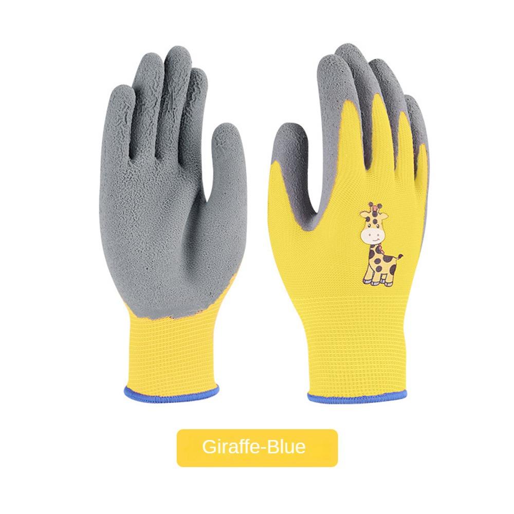 Thickened Childrens Latex Gloves Non-slip Garden Tools Gardening Gloves Durable Childrens Fun Protective Gloves Cartoon