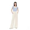 Leding Chenille Wide-Leg Casual Pants