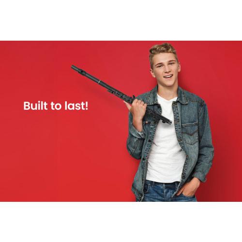 Πλαστικό Πνευστό Όργανο NUVOBand NB300FBK, Πλήρως Αδιάβροχο, Φλάουτο Ντο, Μαύρο, Περιλαμβάνει Θήκη, Κρεμάστρα Τοίχου, Σουαβίλια και Δακτυλοθεσία