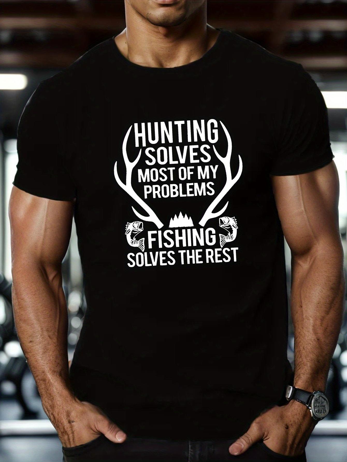 

HUNTING AND FISHING printed mens casual Tshirt polyester soft breathable quickdrying fabric shortsleeved crew neck 4XL