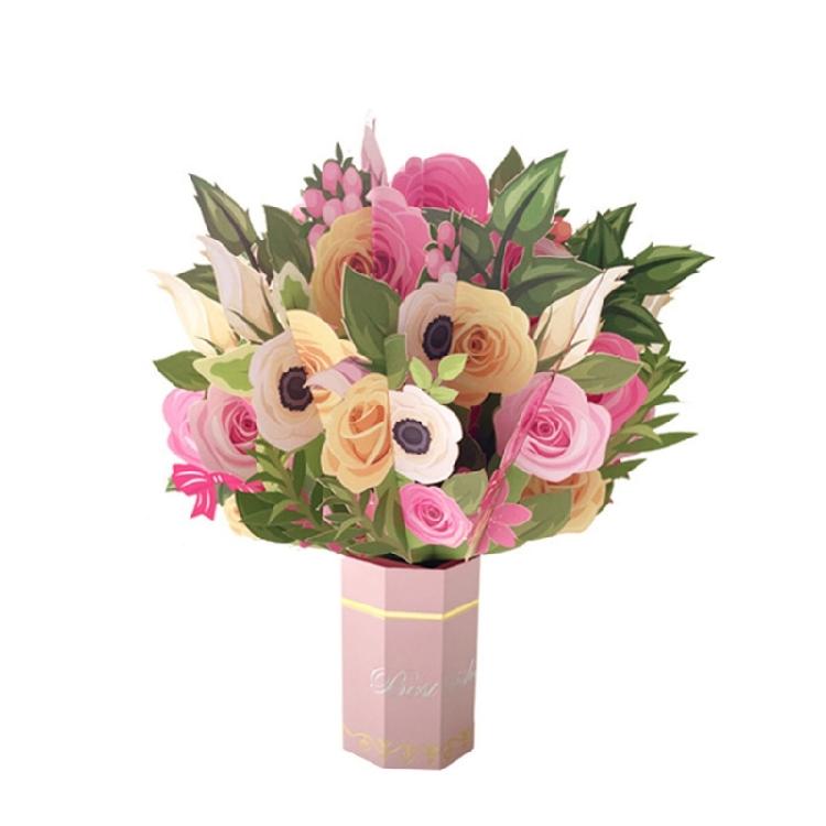 Mother Day Popup Cards Flower Bouquet Popup Birthday Card Popup Greetings Cards