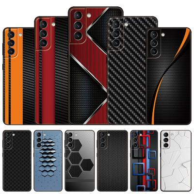 Husă de telefon cu linie din fibră de carbon auto pentru Samsung Galaxy S22 Pro S21 S20 FE Ultra S10 Lite S10 S10E S9 S8 Plus Husă moale TPU neagră