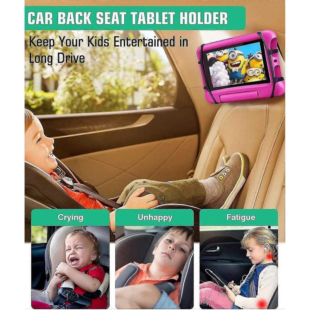 2 Pack Car Headrest Tablet Mount Holder for Back Seat, Universal Stand for Kids Compatible with 7-10.5 Inch Tablets and Devices