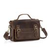 Crazy Horse Head Layered Leather Men's Personalized Postman Bag Men's Single Shoulder Crossbody Magnetic Buckle Small Bag Square Bag Business Handheld