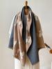 Women's Autumn Winter Warm Faux Cashmere Scarf Jacquard Shawl Wrap Cozy Blanket Neck Protection