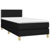 VidaXL Slat Bed Base with Mattress and LED, Upholstered Bed, Single Bed, Adult Bed for Interior Bedroom, 3133607