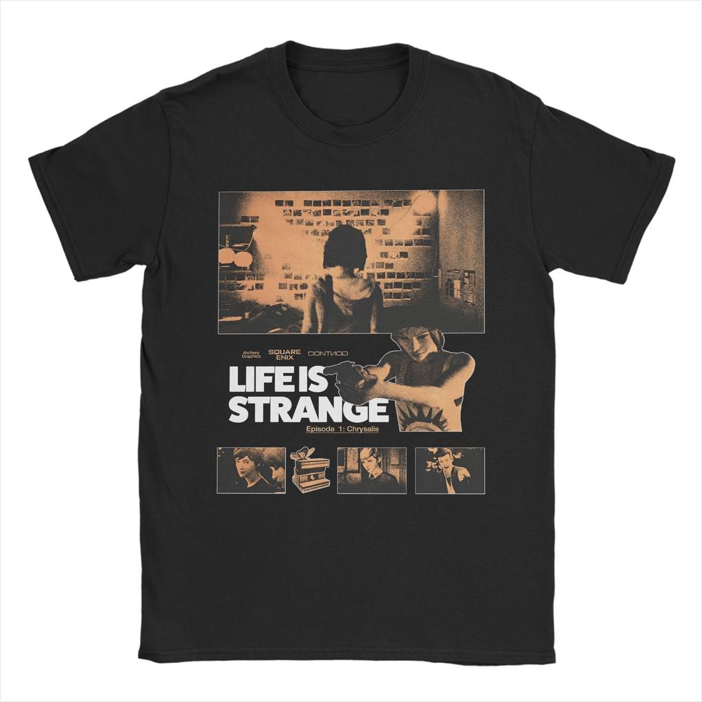 Enter the Vortex Club Mens T Shirts Life Is Strange Tees Short Sleeve Round Collar TShirt Pure Cotton Birthday Present Tops