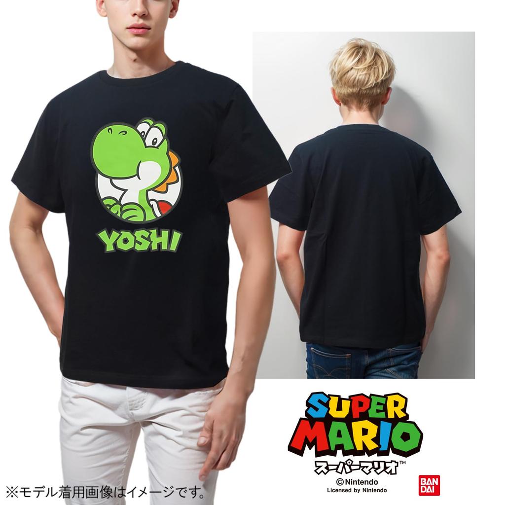 Super Yoshi character goods [Fineplus] T-shirt, short-sleeved, Mario, print, merchandise,