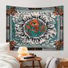 1pc Bohemian Burning Sun Mushroom Octopus Tapestry, Psychedelic Eye Marine Creature Tapestry