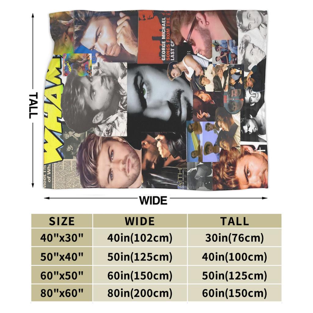 George Michaels Blanket English Singer Super Warm Print Plush Throw Blanket For Outdoor Decorative Flannel Bedspread Bed Cover